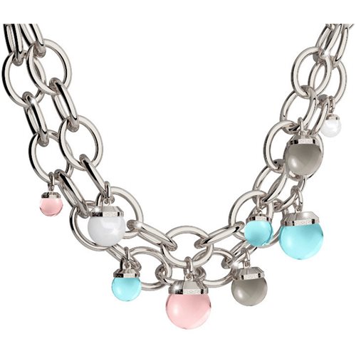 Collana Donna Bronzallure Lunga con Pendente Quadrato in Pietra